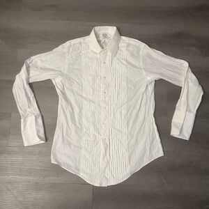 Brooks Brothers Slim Fit French Cuff Tuxedo Dress Shirt Men's Size 16.5-34